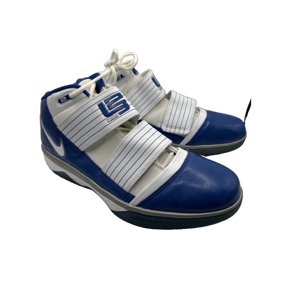 Rare!! Nike Zoom Soldier III LeBron Varsity Royal White Blue Men's Size 15
